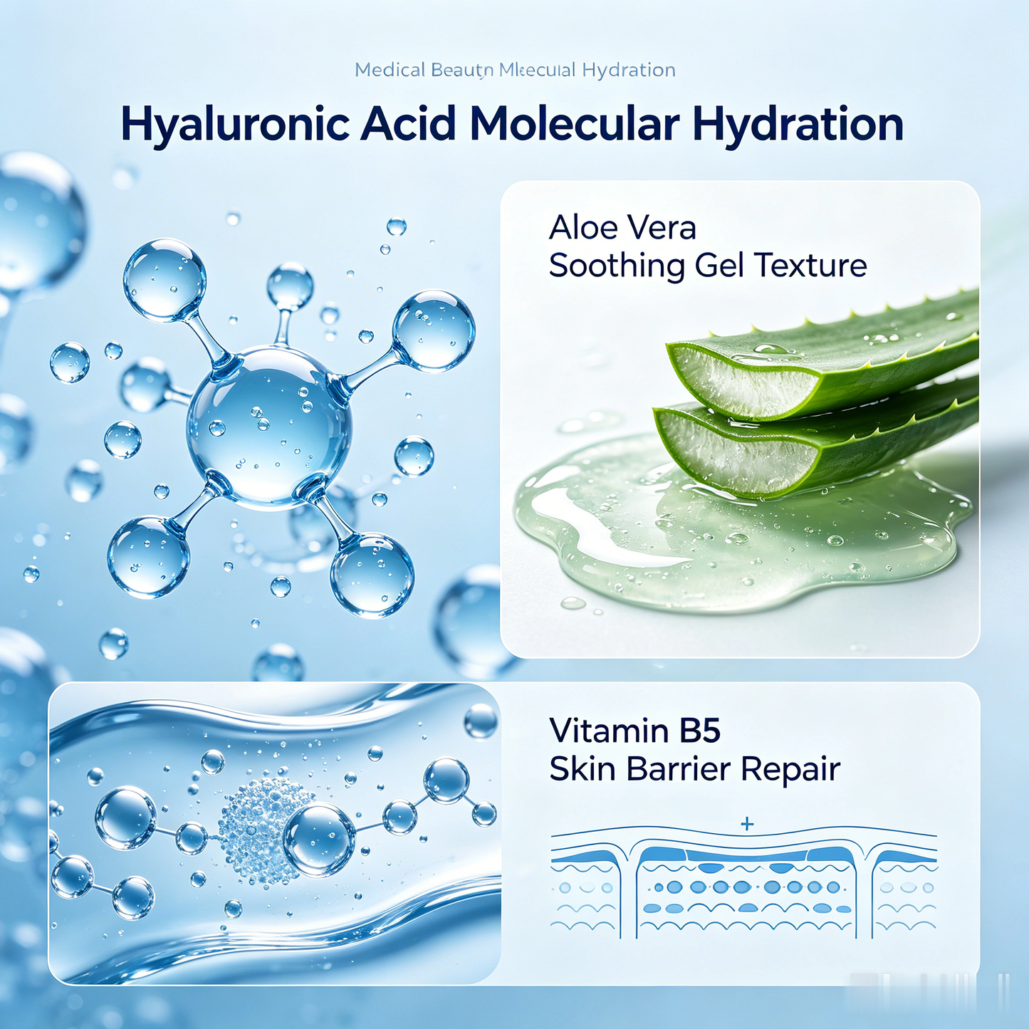 Masque Visage en Tissu à l’Acide Hyaluronique – Soin Hydratant Quotidien à l’Acide Hyaluronique Multi-Moléculaire