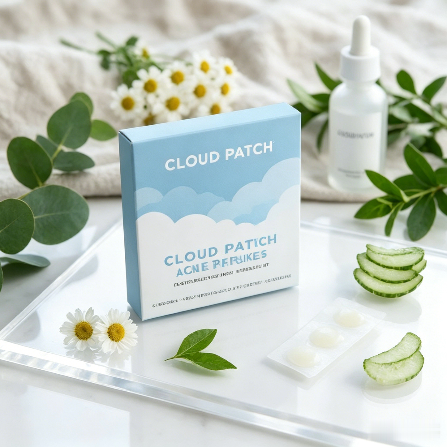Cloud Patch Patchs Hydrocolloïdes Anti-Imperfections – Ultra-Fins et Discrets, Pour une Peau Visiblement Plus Claire