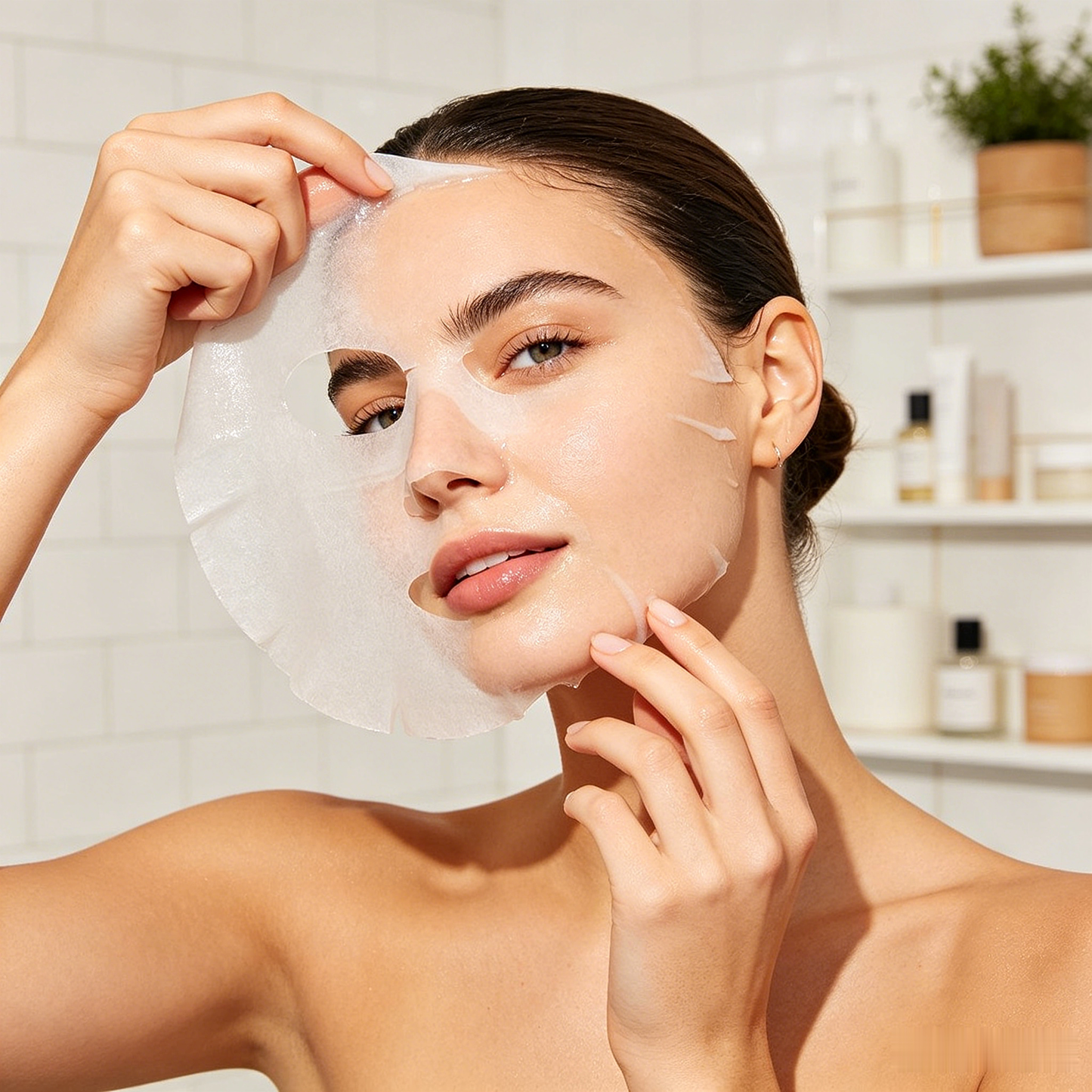Masque Visage en Tissu à l’Acide Hyaluronique – Soin Hydratant Quotidien à l’Acide Hyaluronique Multi-Moléculaire